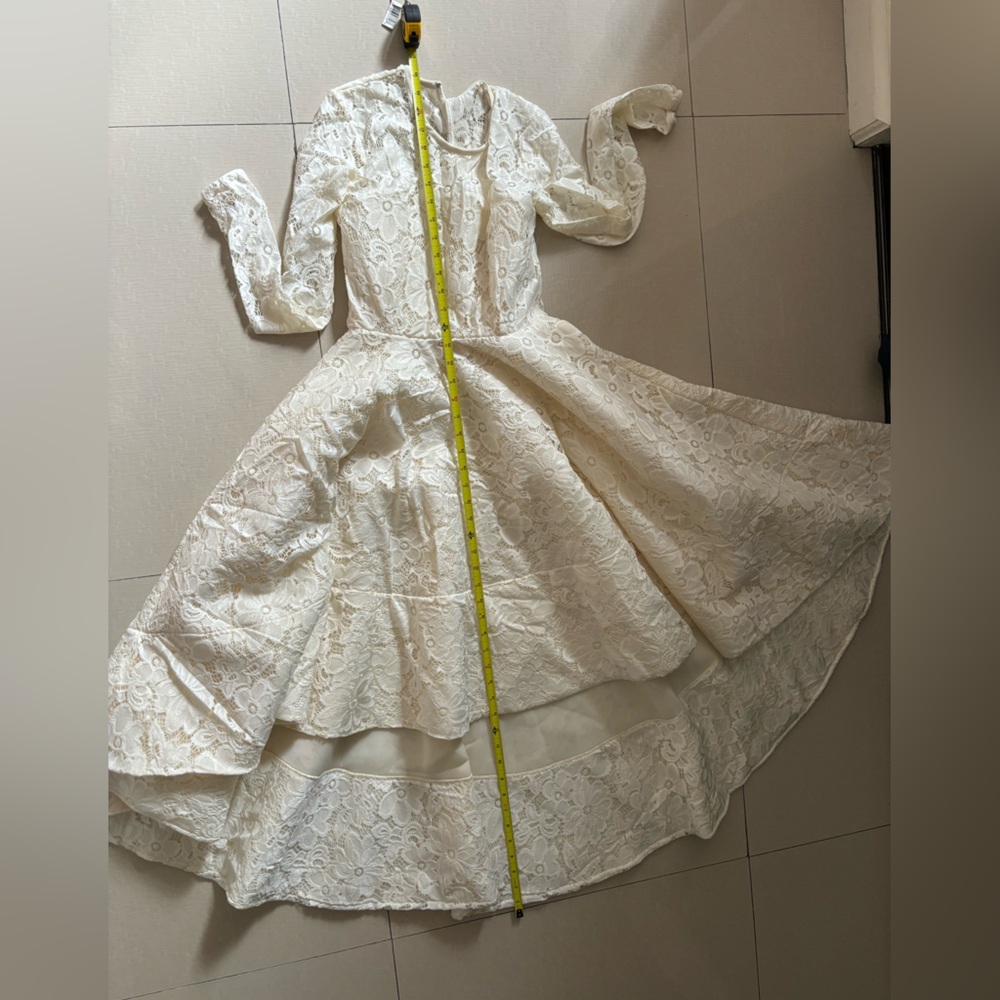 Bridal shower dress long sleeve lace - Picture 3 of 7